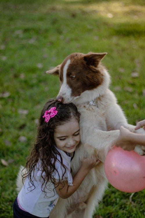 Children with dog